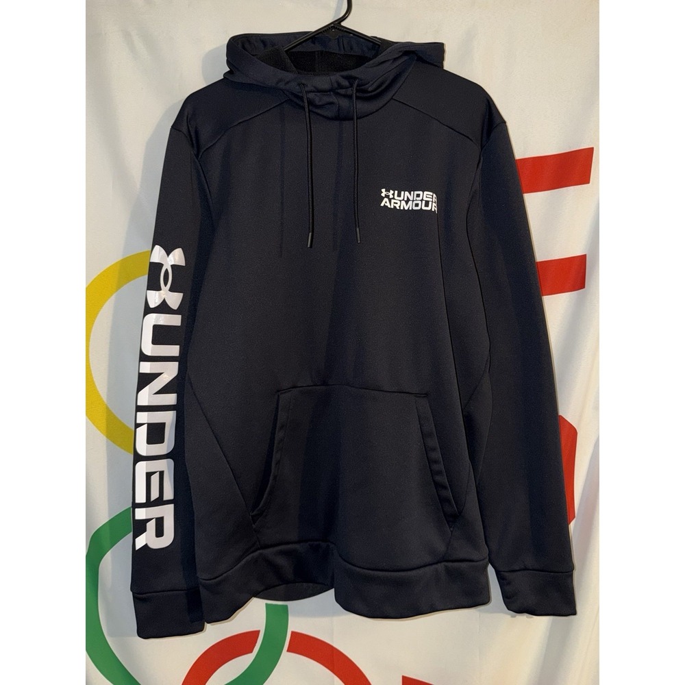 Under Armour Hoodie Mens Large Black Pullover Sweatshirt